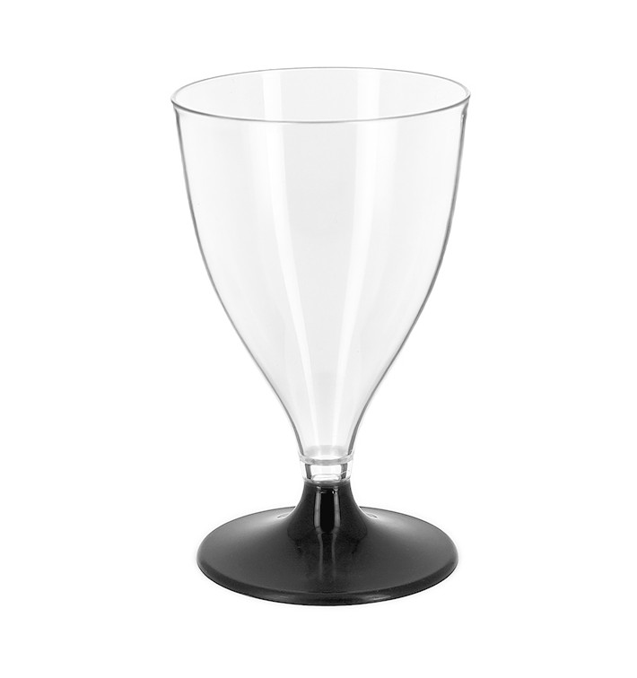 Wiederverwendbarer PS Wasser/Wein Anthrazit Fuß 200ml 2P (48 Einheiten) Wiederverwendbarer PS Wasser/Wein Anthrazit Fuß 200ml 2P (48 Einheiten)
