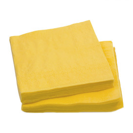 Papierservietten "Cocktail" gelb 20x20cm (6.000 Stück)