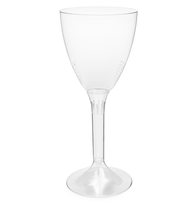 Glas aus Plastik für Wein Transparent Fuß 180ml 2T (20 Stück)