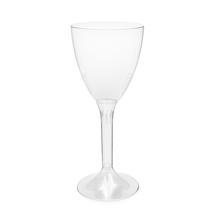 Glas aus Plastik für Wein Transparent Fuß 180ml 2T (20 Stück) Glas aus Plastik für Wein Transparent Fuß 180ml 2T (20 Stück)