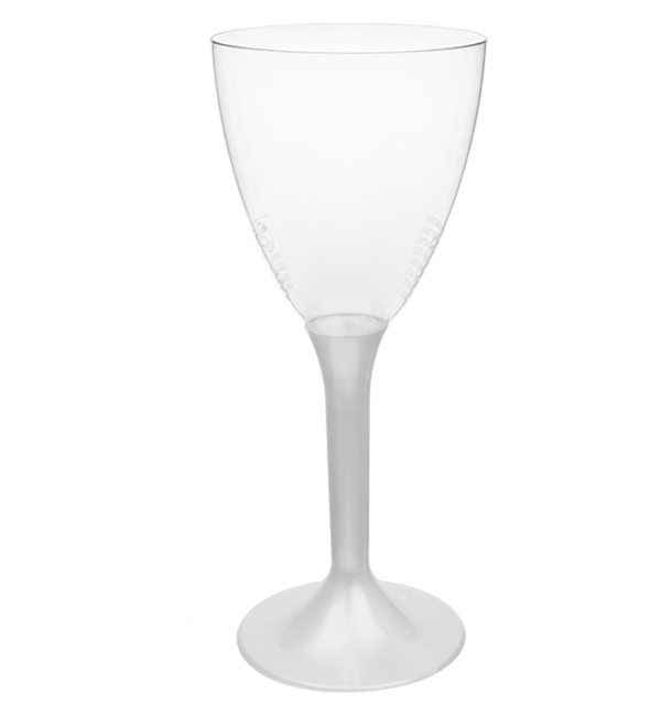 Glas aus Plastik für Wein weißer Fuß 180ml 2T (200 Stück)
