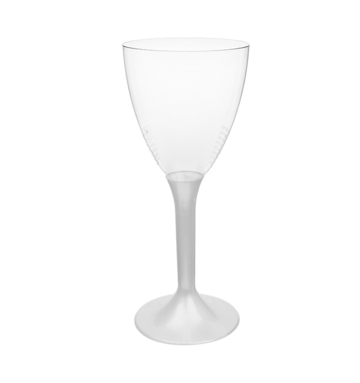 Glas aus Plastik für Wein weißer Fuß 180ml 2T (20 Stück) Glas aus Plastik für Wein weißer Fuß 180ml 2T (20 Stück)