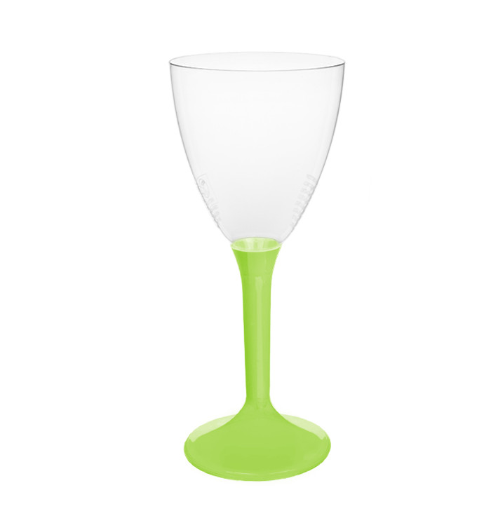 Glas aus Plastik für Wein grasgrüner Fuß 180ml 2T (20 Stück) Glas aus Plastik für Wein grasgrüner Fuß 180ml 2T (20 Stück)