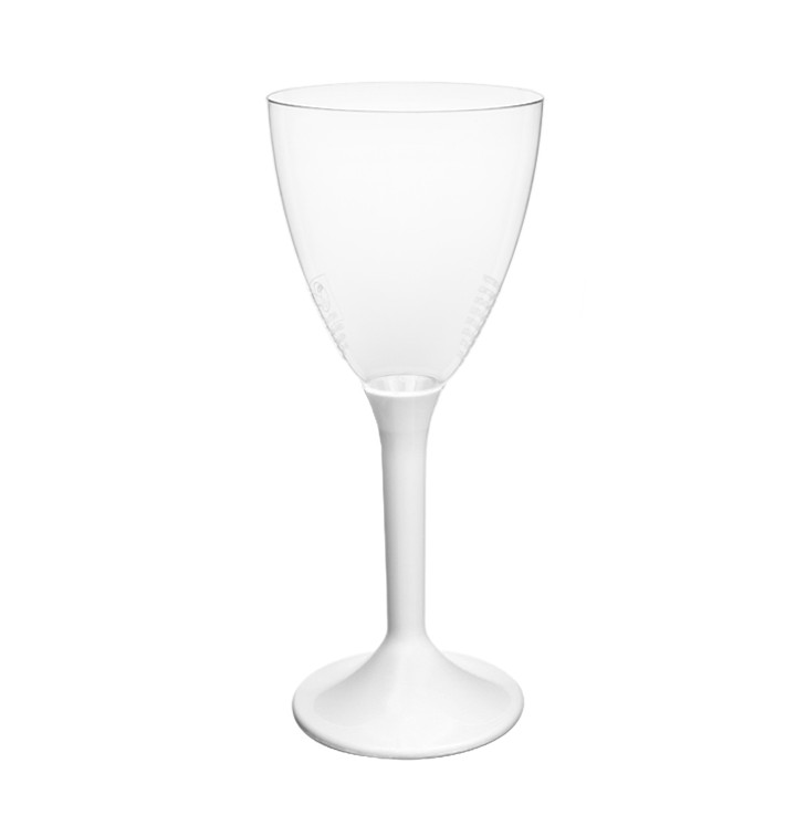 Glas aus Plastik für Wein Weiß Fuß 180ml 2T (20 Stück) Glas aus Plastik für Wein Weiß Fuß 180ml 2T (20 Stück)