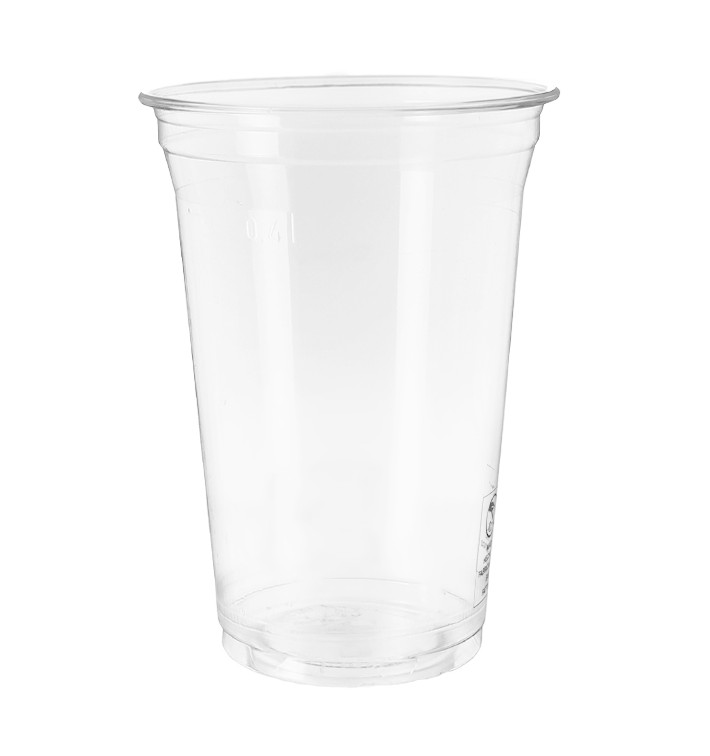Bio-Becher aus PLA Transparent 550ml Ø9,5cm (1120 Stück) Bio-Becher aus PLA Transparent 550ml Ø9,5cm (1120 Stück)