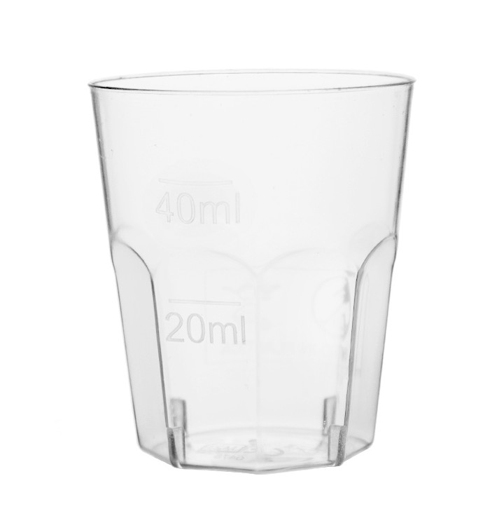 Plastikbecher für Schnaps Transp. PS Ø45mm 50ml (50 Stück) Plastikbecher für Schnaps Transp. PS Ø45mm 50ml (50 Stück)