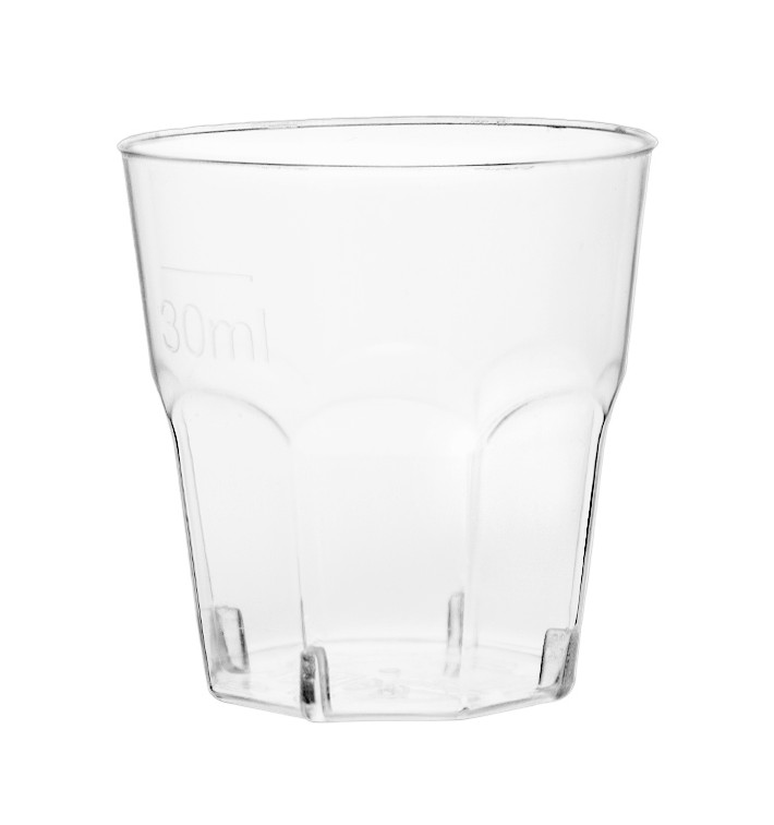 Plastikbecher für Schnaps Transp. PS Ø40mm 30ml (50 Stück) Plastikbecher für Schnaps Transp. PS Ø40mm 30ml (50 Stück)