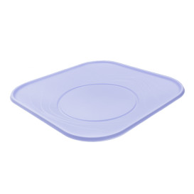 Wiederverwendbar Plastikteller Wirtschaftlich PP "X-Table" Violett 23x23cm (120 Stück)