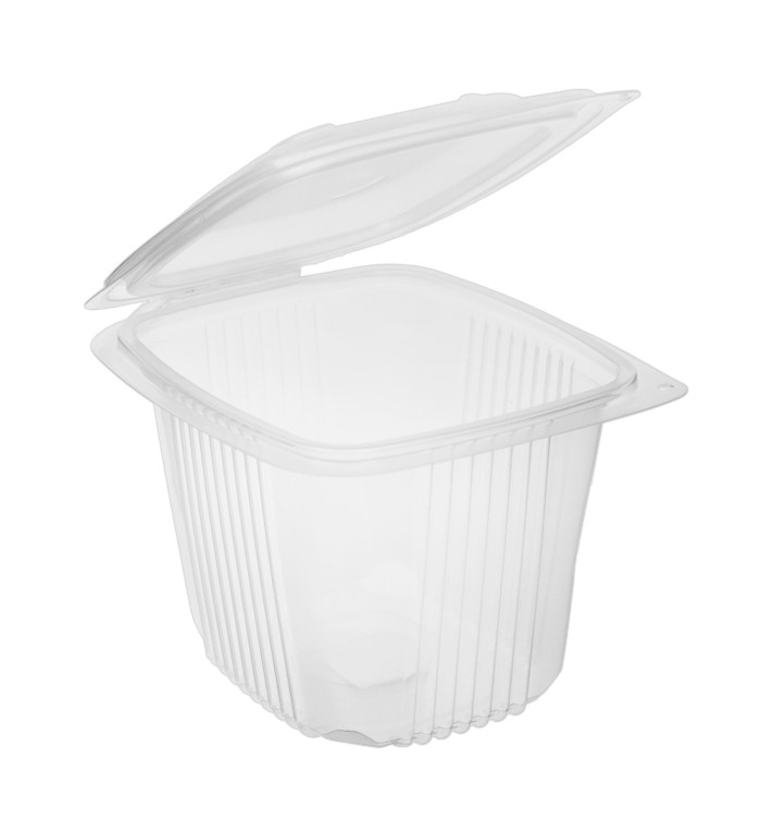 Transparent Dressingbecher mit Klappdeckel PP 750ml 142x123mm (50 Stück) Transparent Dressingbecher mit Klappdeckel PP 750ml 142x123mm (50 Stück)