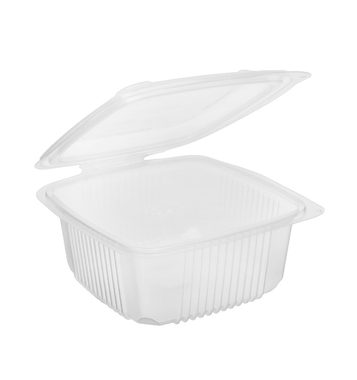 Transparent Dressingbecher mit Klappdeckel PP 830ml 158x155mm (300 Stück) Transparent Dressingbecher mit Klappdeckel PP 830ml 158x155mm (300 Stück)