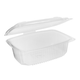 Transparent Dressingbecher mit Klappdeckel PP 800ml 185x135mm (300 Stück)