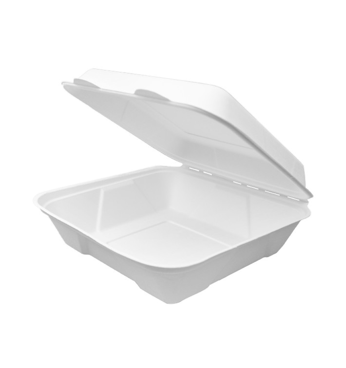 Menübox Zuckerrohr Weiß 225x225x75mm (200 Stück) Menübox Zuckerrohr Weiß 225x225x75mm (200 Stück)