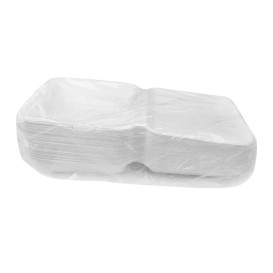 Menübox Zuckerrohr Weiß 225x225x75mm (200 Stück)
