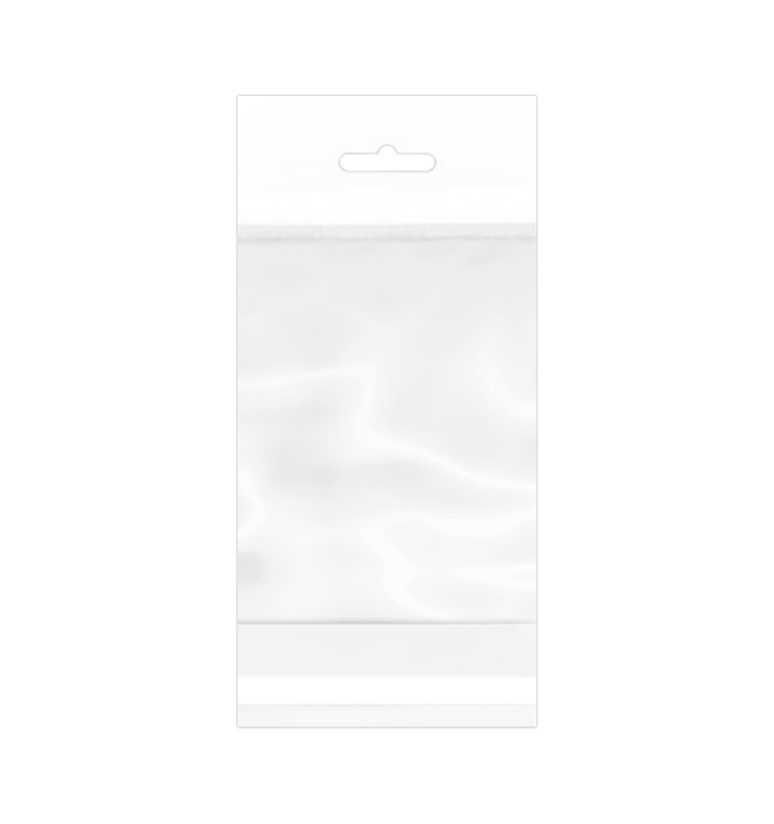 Flachbeutel BOPP Falte Klebstoff mit Euro-Loch 8,5x14cm G160 (1000 Stück) Flachbeutel BOPP Falte Klebstoff mit Euro-Loch 8,5x14cm G160 (1000 Stück)