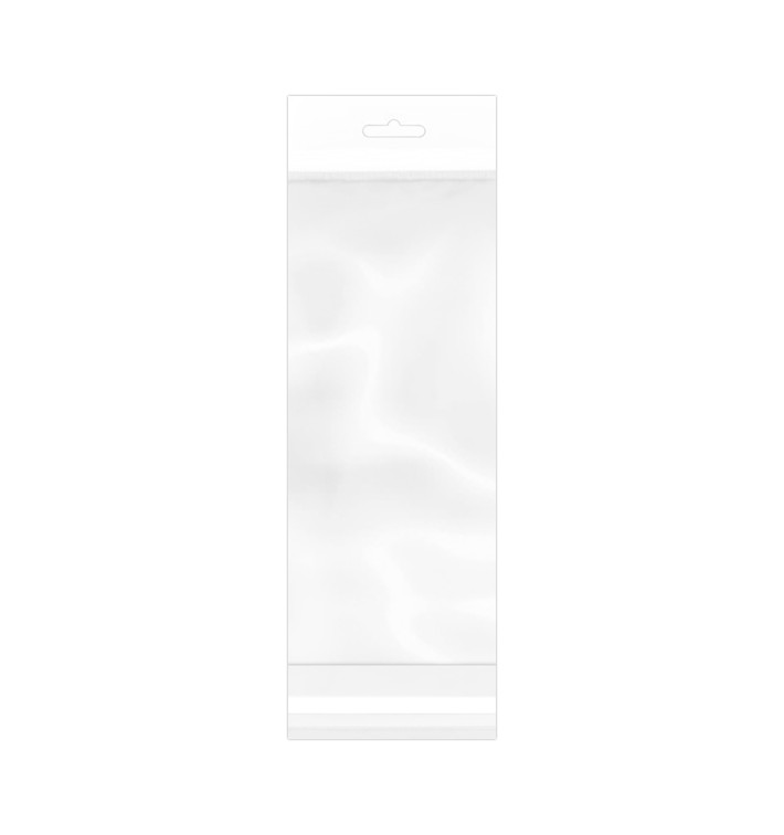 Flachbeutel BOPP Falte Klebstoff mit Euro-Loch 10,5x28,5cm G160 (1000 Stück) Flachbeutel BOPP Falte Klebstoff mit Euro-Loch 10,5x28,5cm G160 (1000 Stück)