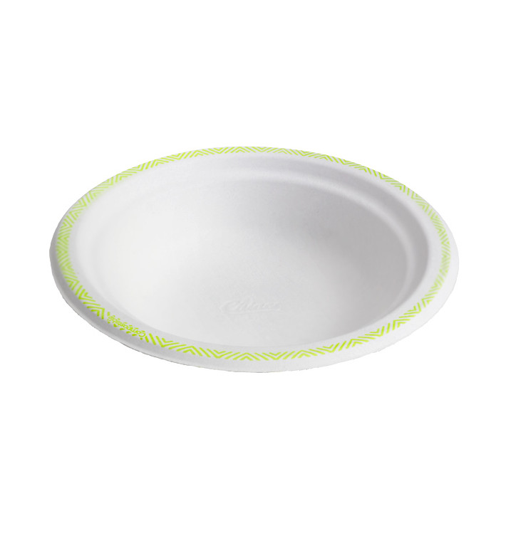 Pappschale Chinet mit Randverzierung 460ml Weiß BiColor Ø18cm (125 Stück) Pappschale Chinet mit Randverzierung 460ml Weiß BiColor Ø18cm (125 Stück)