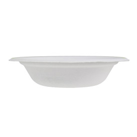 Pappschale Chinet mit Randverzierung 460ml Weiß BiColor Ø18cm (1000 Stück)