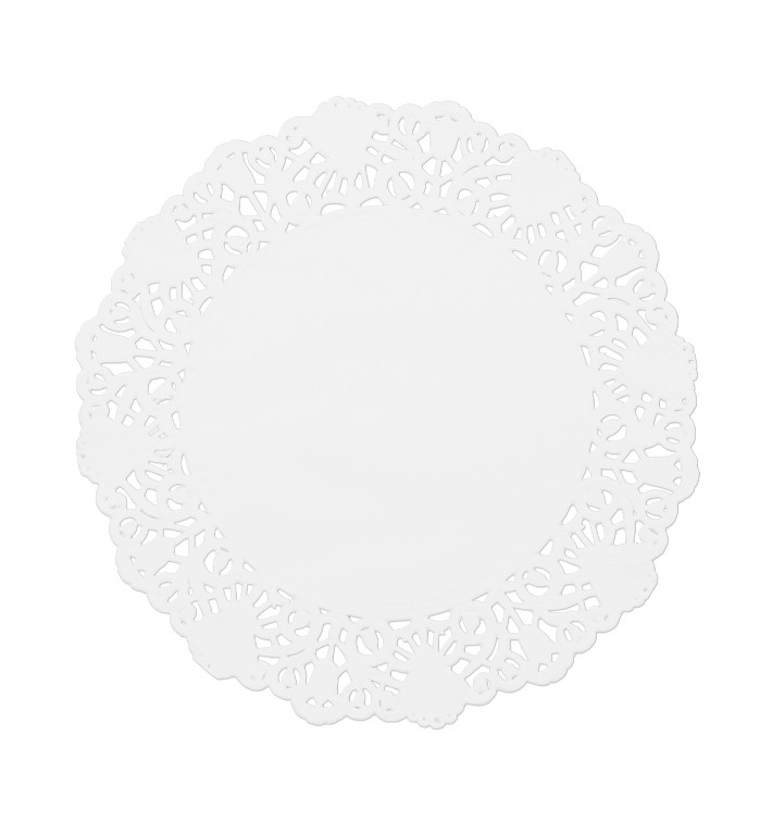 Rundes Spitzenpapier weiß "Litos" Ø140mm (250 Stück) Rundes Spitzenpapier weiß "Litos" Ø140mm (250 Stück)