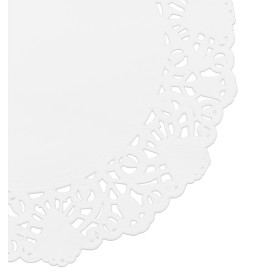 Rundes Spitzenpapier weiß "Litos" Ø140mm (250 Stück)