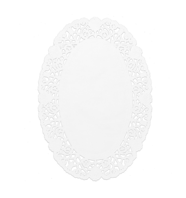 Oval Spitzenpapier weiß "Litos" 18x25cm (250 Stück) Oval Spitzenpapier weiß "Litos" 18x25cm (250 Stück)