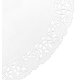Oval Spitzenpapier weiß "Litos" 18x25cm (250 Stück)