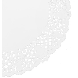 Rundes Spitzenpapier weiß "Litos" Ø240mm (2000 Stück)