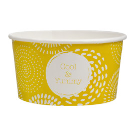 Pappbecher für Eis "Cool&Yummy" 5oz/140ml (50 Stück)