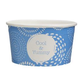 Pappbecher für Eis "Cool&Yummy" 6oz/175ml (50 Stück)