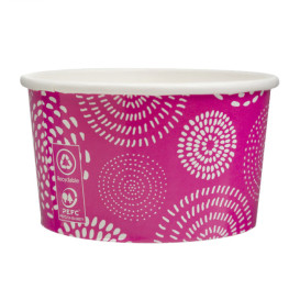 Pappbecher für Eis  6,5oz/195ml "Cool&Yummy" (1.260 Stück)