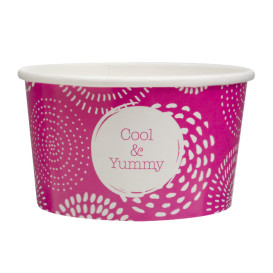 Pappbecher für Eis  6,5oz/195ml "Cool&Yummy" (45 Stück)