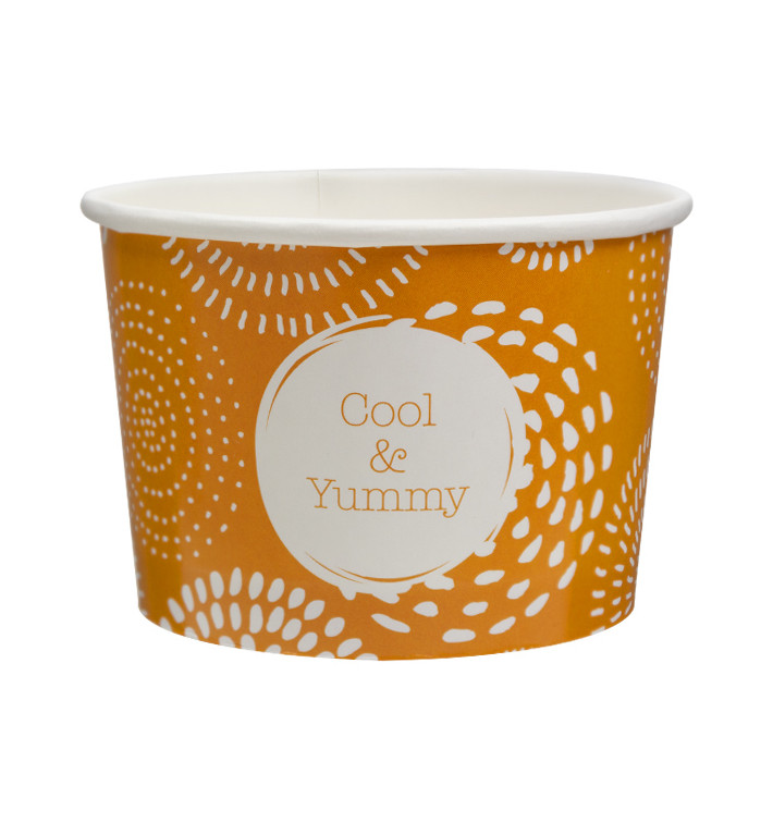 Pappbecher für Eis 10oz/310ml Cool&Yummy (600 Stück) Pappbecher für Eis 10oz/310ml Cool&Yummy (600 Stück)