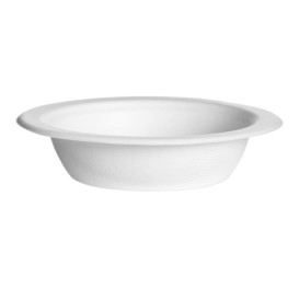 Schüssel Klassische Zuckerrohr Bagasse Weiß 470ml (50 Stück)
