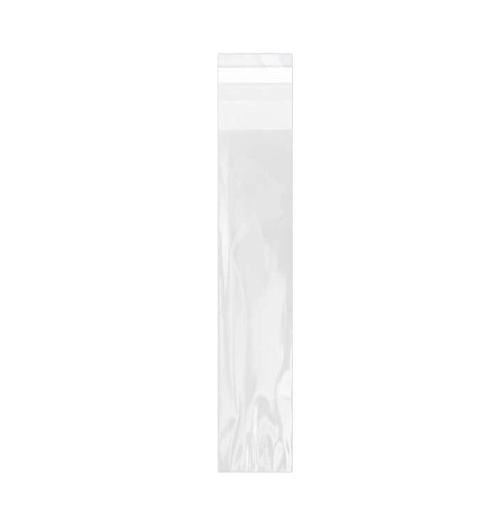Flachbeutel BOPP mit Falte Klebstoff 3x17cm G160 (100 Stück) Flachbeutel BOPP mit Falte Klebstoff 3x17cm G160 (100 Stück)