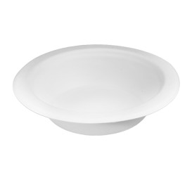 Schüssel Klassische Zuckerrohr Bagasse Weiß 470ml (1.000 Stück)