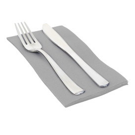 Papierservietten Grau 40x40cm 1/8 2-lagig (1200 Stück)