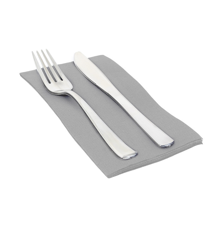 Papierservietten Grau 40x40cm 1/8 2-lagig (1200 Stück) Papierservietten Grau 40x40cm 1/8 2-lagig (1200 Stück)
