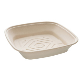 Schüssel Zuckerrohr Quadratisch Natürlich 4500ml 36cm (5 Stück)