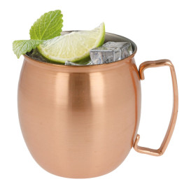 Mini Edelstahl-Krug Stahl Kupfer 420ml Ø80x90mm (6 Stück)