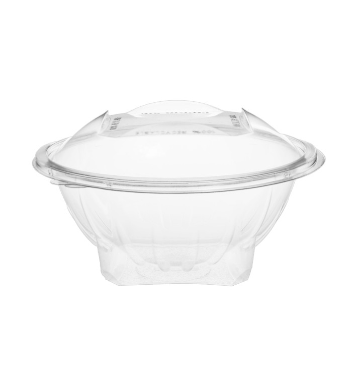 Transparente Salatschale mit Klappdeckel Rund APET 1000ml Ø186mm (20 Stück) Transparente Salatschale mit Klappdeckel Rund APET 1000ml Ø186mm (20 Stück)