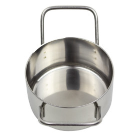 Mini-Kasserolle aus Stahl Ø80x45mm (6 Stück)