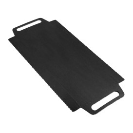 Papptablett Rechteckig Schwarz Griffen 30x12 cm (100 Stück)