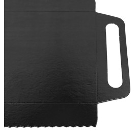 Papptablett Rechteckig Schwarz Griffen 30x12 cm (600 Stück)