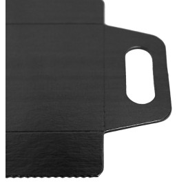 Papptablett Rechteckig Schwarz Griffen 32x7,5 cm (100 Stück)