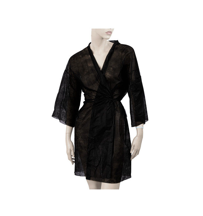 Einweg Kittel Kimono in TST PP mit Tasche Schwarz XL (1 Stück) Einweg Kittel Kimono in TST PP mit Tasche Schwarz XL (1 Stück)
