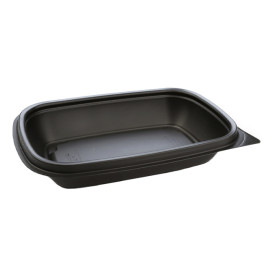 Plastikbehälter PP schwarz 375ml 20x13x4cm 375ml (50 Stück)