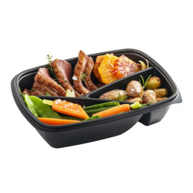 Plastikbehälter Schwarz 3G 900ml 23x17x5cm (75 Stück)