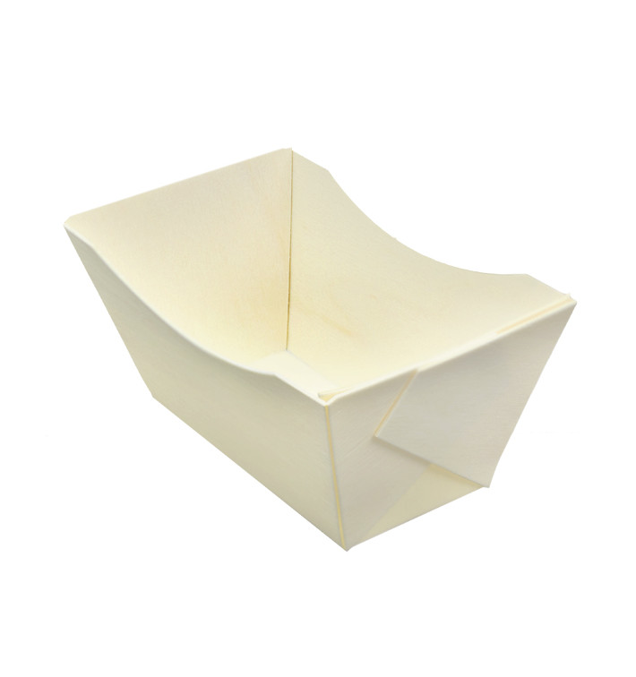 Fingerfood-Schalen aus Holz 320ml 13,3x7,5cm (12 Stück) Fingerfood-Schalen aus Holz 320ml 13,3x7,5cm (12 Stück)