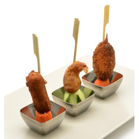 Fingerfood-spieße aus Bambus "Golf" 15cm (50 Stück)