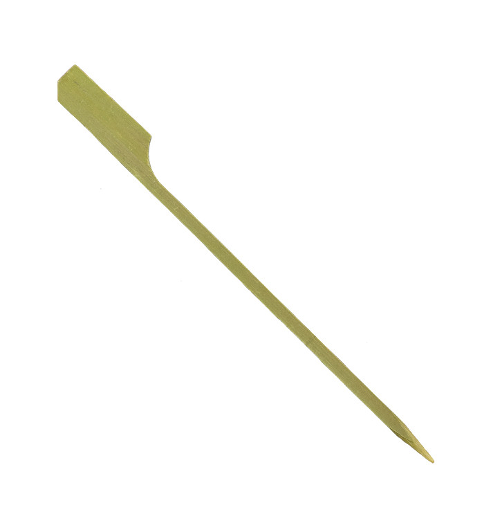 Naturgrüner Fingerfood-spieße aus Bambus "Golf" 12cm (10.000 Stück) Naturgrüner Fingerfood-spieße aus Bambus "Golf" 12cm (10.000 Stück)