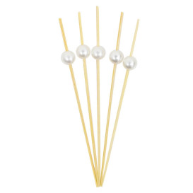Bambusspieße mit Perle 9cm (100 Stück)